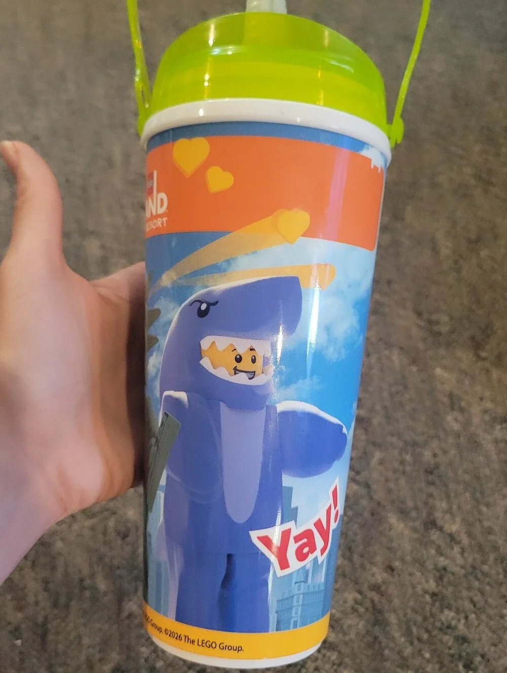 🔥5/$20 Legoland New York Resort Green Souvenir Tumbler